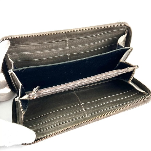 Gucci 🪢 Imprime Monogram GG Pierce Zip Around Wallet Mauve - Picture 11 of 15